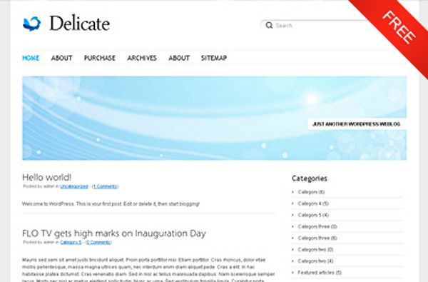 delicate, plantilla wordpress