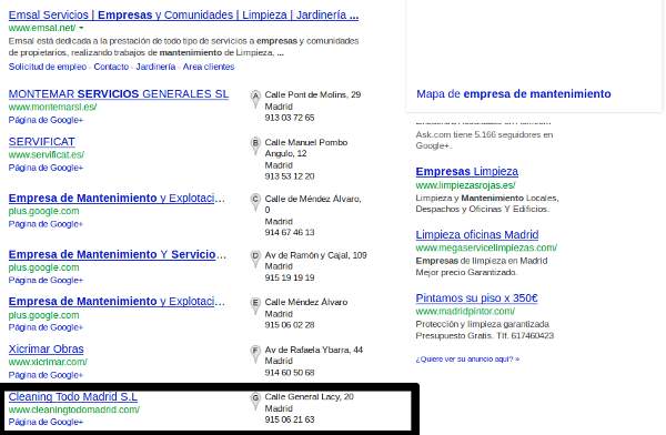 seo, empresa de mantenimiento