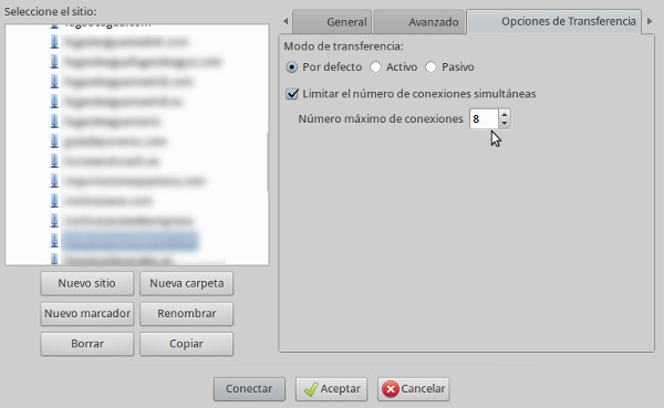 filezilla, 421 too many connections