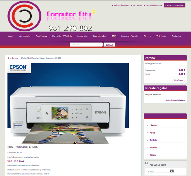 SEO, impresora multifuncion, multifuncion epson expression xp 345