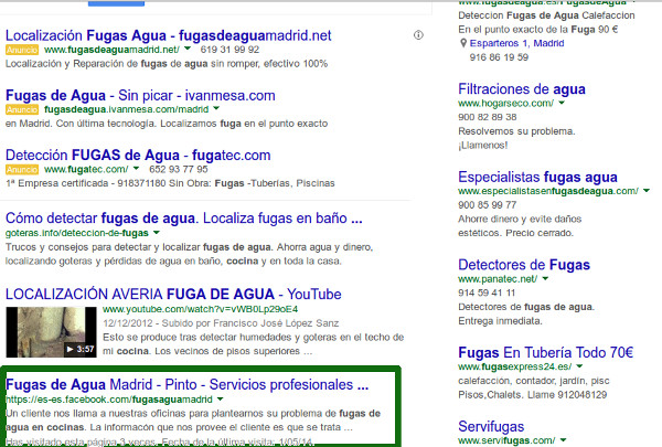 seo, fugas de agua en cocina