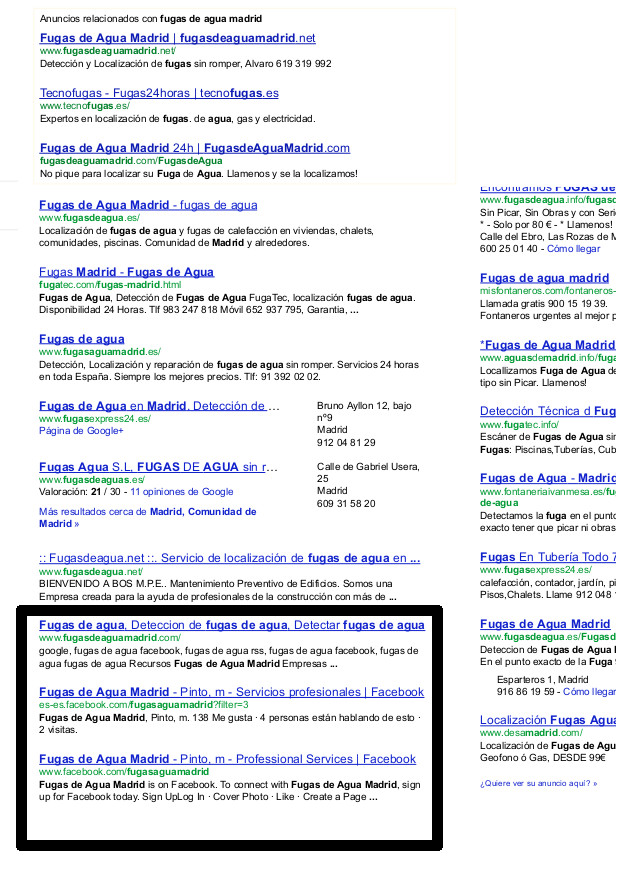 fugas de agua madrid