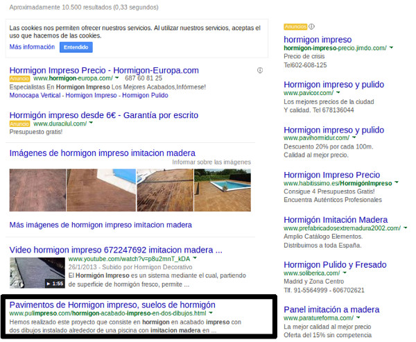 posicionamiento, hormigon impreso imitacion madera