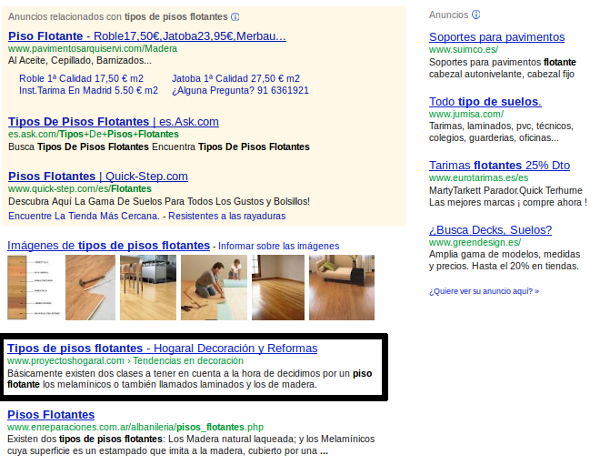 seo, tipos de pisos flotantes